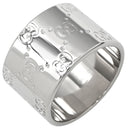グッチ Gucci アイコン ワイド ホワイトゴールド K18WG #18 リング 指輪 ICON 18K K18 WG 17.5号