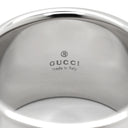 グッチ Gucci アイコン ワイド ホワイトゴールド K18WG #18 リング 指輪 ICON 18K K18 WG 17.5号