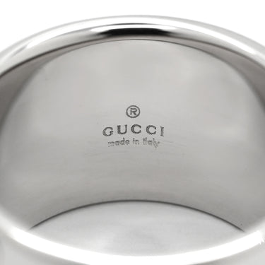 グッチ Gucci アイコン ワイド ホワイトゴールド K18WG #18 リング 指輪 ICON 18K K18 WG 17.5号