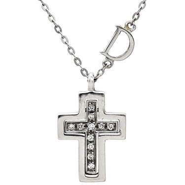 ダミアーニ DAMIANI ベルエポック ダイヤモンド ペンダント ホワイトゴールド K18WG ダイヤモンド ネックレス 18K 750 WG 十字架 クロス