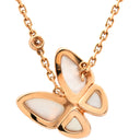 ヴァンクリーフアーペル Van Cleef & Arpels ドゥ パピヨン ペンダント VCARO8FO00 パールホワイト×ローズゴールド K18PG ダイヤモンド マザーオブパール K18WG ネックレス ピンクゴールド 18K パール ダイヤ