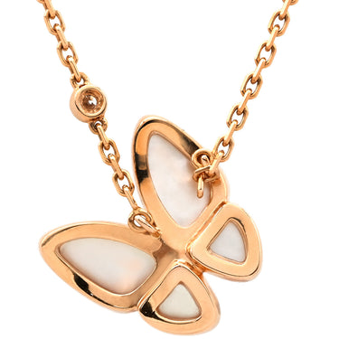 ヴァンクリーフアーペル Van Cleef & Arpels ドゥ パピヨン ペンダント VCARO8FO00 パールホワイト×ローズゴールド K18PG ダイヤモンド マザーオブパール K18WG ネックレス ピンクゴールド 18K パール ダイヤ