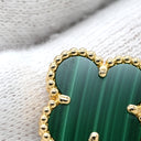 ヴァンクリーフアーペル Van Cleef & Arpels ヴィンテージ アルハンブラ VCARO3QL00 グリーン×イエローゴールド K18YG マラカイト ピアス 緑 18金 18K 750YG マラカイト