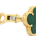 ヴァンクリーフアーペル Van Cleef & Arpels ヴィンテージ アルハンブラ VCARO3QL00 グリーン×イエローゴールド K18YG マラカイト ピアス 緑 18金 18K 750YG マラカイト