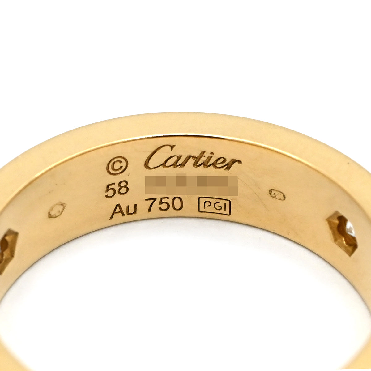 カルティエ Cartier ラブリング ハーフダイヤ イエローゴールド #58 カルティエ Cartier ラブリング ハーフダイヤ イエローゴールド #58