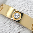 カルティエ Cartier ラブリング ハーフダイヤ イエローゴールド K18YG ダイヤモンド #58(JP18) リング 指輪 LOVE Ring 750 18K 18金 3P 3石 3粒 ダイヤ 18号