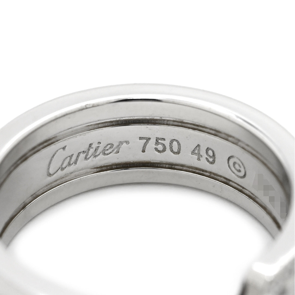 Cartier C2リング ダイヤモンド ホワイトゴールド #49 カルティエ Cartier C2 ダイヤリング B4044249 ホワイトゴールド #49