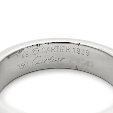 カルティエ Cartier タンク アクアマリン ライトブルー×ホワイトゴールド K18WG アクアマリン #49 リング 指輪 青 水色 Au750 18K 18金 スクエアカット 9号