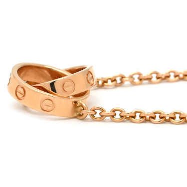 カルティエ Cartier ベビー ラブ B7212300 ピンクゴールド K18PG ネックレス Love ペンダント PG Au750 18K 18金 インターロッキング サークル