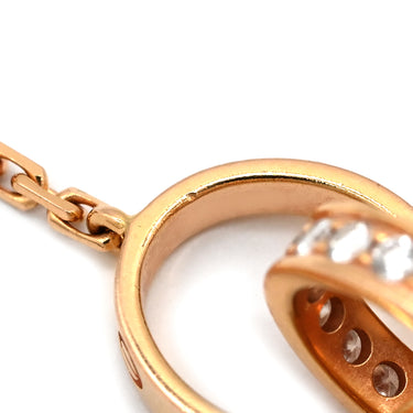 カルティエ Cartier Love ネックレス セミパヴェ ピンクゴールド K18PG ダイヤモンド ネックレス Cartier 18金 750PG PG ベビーラブ ダイヤ 18K