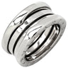 ブルガリ BVLGARI ビーゼロワン B-zero1 2バンドリング ホワイトゴールド K18WG #48(JP8) リング 指輪 750 18金 WG 7.5号