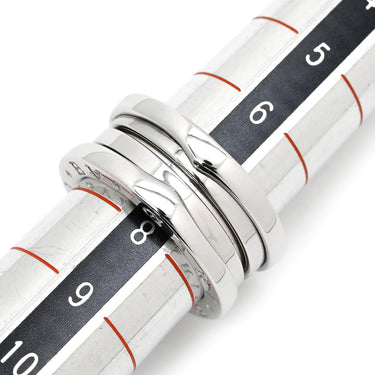 ブルガリ BVLGARI ビーゼロワン B-zero1 2バンドリング ホワイトゴールド K18WG #48(JP8) リング 指輪 750 18金 WG 7.5号
