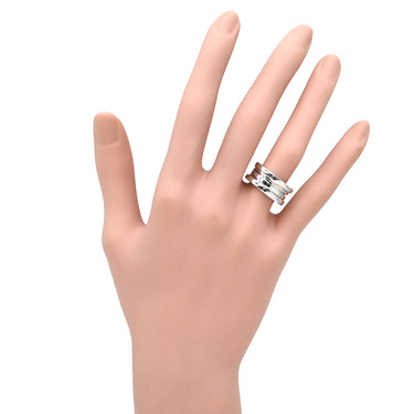 ブルガリ BVLGARI ビーゼロワン B-zero1 2バンドリング ホワイトゴールド K18WG #48(JP8) リング 指輪 750 18金 WG 7.5号