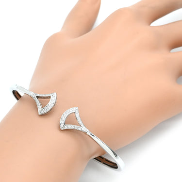 ブルガリ BVLGARI ディーヴァ ドリーム ホワイトゴールド K18WG ダイヤモンド 14039 ブレスレット Au750 18K パヴェダイヤ 扇型モチーフ