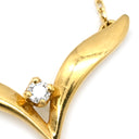 ミキモト MIKIMOTO パールネックレス パールホワイト×イエローゴールド K18YG パール ダイヤモンド ネックレス MIKIMOTO 真珠 18K 18金 Au750 ダイヤ V字 パールスウィング