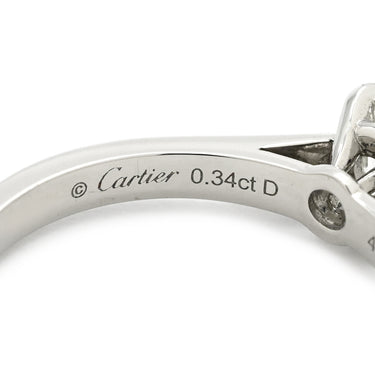 カルティエ Cartier ソリテール 1895 プラチナシルバー Pt950 ダイヤモンド #47(JP7) リング 指輪 ダイヤモンド ブリリアントカット 立爪 0.34ct 7号