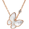 ヴァンクリーフアーペル Van Cleef & Arpels ドゥ パピヨン ペンダント VCARO8FO00 パールホワイト×ローズゴールド K18PG ダイヤモンド マザーオブパール K18WG ネックレス ピンクゴールド 18K パール ダイヤ
