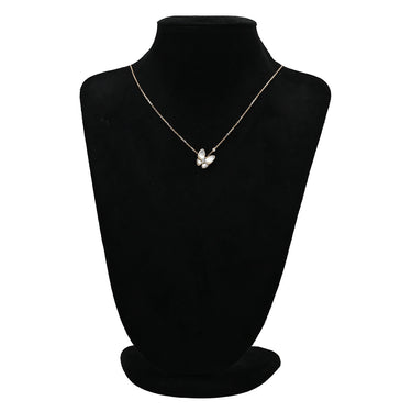 ヴァンクリーフアーペル Van Cleef & Arpels ドゥ パピヨン ペンダント VCARO8FO00 パールホワイト×ローズゴールド K18PG ダイヤモンド マザーオブパール K18WG ネックレス ピンクゴールド 18K パール ダイヤ