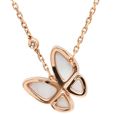 ヴァンクリーフアーペル Van Cleef & Arpels ドゥ パピヨン ペンダント VCARO8FO00 パールホワイト×ローズゴールド K18PG ダイヤモンド マザーオブパール K18WG ネックレス ピンクゴールド 18K パール ダイヤ
