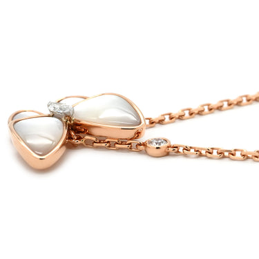ヴァンクリーフアーペル Van Cleef & Arpels ドゥ パピヨン ペンダント VCARO8FO00 パールホワイト×ローズゴールド K18PG ダイヤモンド マザーオブパール K18WG ネックレス ピンクゴールド 18K パール ダイヤ