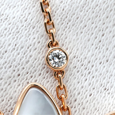 ヴァンクリーフアーペル Van Cleef & Arpels ドゥ パピヨン ペンダント VCARO8FO00 パールホワイト×ローズゴールド K18PG ダイヤモンド マザーオブパール K18WG ネックレス ピンクゴールド 18K パール ダイヤ