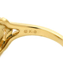 ミキモト MIKIMOTO ダイヤモンド イエローゴールド K18YG ダイヤモンド リング 指輪 Au750 18K 18金 1P 1石 1粒 十字架 ハート リースモチーフ 10号