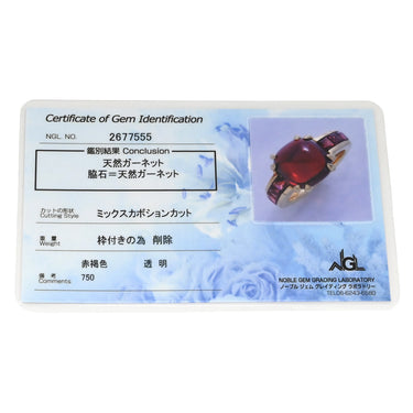 アントニーニ ANTONINI ガーネット リング レッド×イエローゴールド K18YG ガーネット リング 指輪 赤 750 18K YG ミックスカボションカット 10号