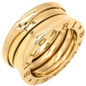 ブルガリ BVLGARI ビーゼロワン B-zero1 2バンドリング イエローゴールド K18YG #47(JP7) リング 指輪 750 18金 YG 6号