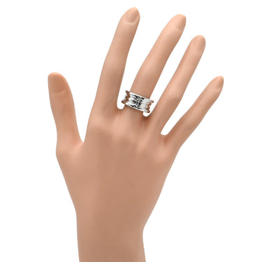 ブルガリ BVLGARI ビーゼロワン B-zero1 3バンド ホワイトゴールド K18WG #50(JP10) リング 指輪 Au750 18K 18金 WG 9号
