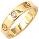 カルティエ Cartier LOVE ミニラブリング B4056100 イエローゴールド K18YG ダイヤモンド #50(JP10) リング 指輪 K18 18K ダイヤモンド ダイヤ ブリリアント 10号