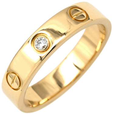 カルティエ Cartier LOVE ミニラブリング B4056100 イエローゴールド K18YG ダイヤモンド #50(JP10) リング 指輪 K18 18K ダイヤモンド ダイヤ ブリリアント 10号