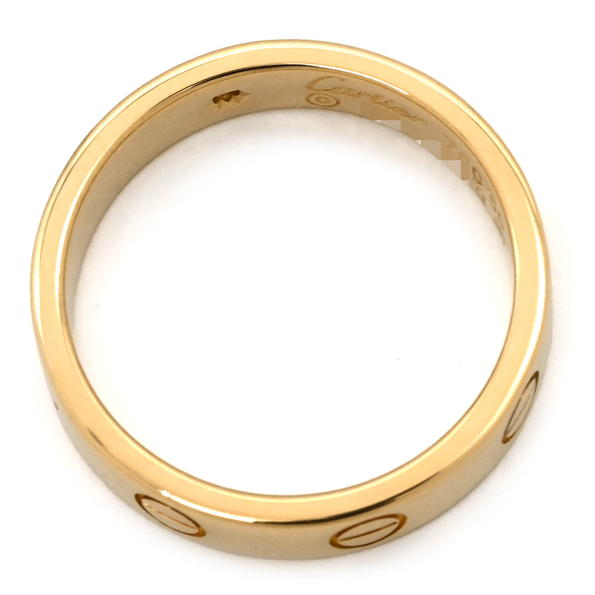 磨き済み　Cartier【YG】ミニラブリング58号 Cartier Mini Love #58 Ring, Size 17.5, 18K, K18 Pink Gold, Women's