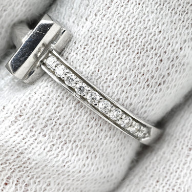 ティファニー Tiffany & Co T ワン ナロー ダイヤ ホワイトゴールド K18WG ダイヤモンド リング 指輪 T&Co. Au750 18K WG 8.5号
