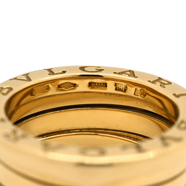 ブルガリ BVLGARI ビーゼロワン B-zero1 3バンド イエローゴールド K18YG #48 リング 指輪 Au750 18K 18金 8号