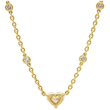 カルティエ Cartier ハートシェイプダイヤ イエローゴールド K18YG ダイヤモンド ネックレス Cartier 18金 750 ステーションネックレス
