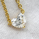 カルティエ Cartier ハートシェイプダイヤ イエローゴールド K18YG ダイヤモンド ネックレス Cartier 18金 750 ステーションネックレス