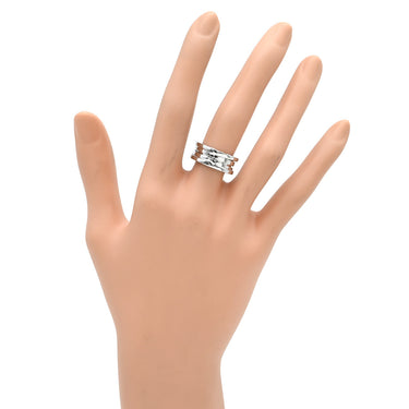 ブルガリ BVLGARI ビーゼロワン B-zero1 2バンド ホワイトゴールド K18WG #49 リング 指輪 Au750 18K 18金 8.5号