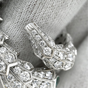 ブルガリ BVLGARI セルペンティ ダイヤリング 354699 ホワイトゴールド K18WG エメラルド ダイヤモンド 14041 リング 指輪 BVLGARI 22.5号