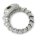 ブルガリ BVLGARI セルペンティ ダイヤリング 354699 ホワイトゴールド K18WG エメラルド ダイヤモンド 14041 リング 指輪 BVLGARI 22.5号