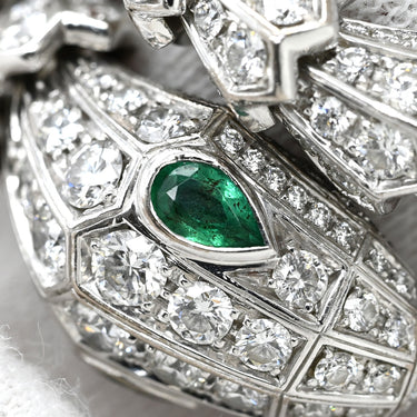 ブルガリ BVLGARI セルペンティ ダイヤリング 354699 ホワイトゴールド K18WG エメラルド ダイヤモンド 14041 リング 指輪 BVLGARI 22.5号
