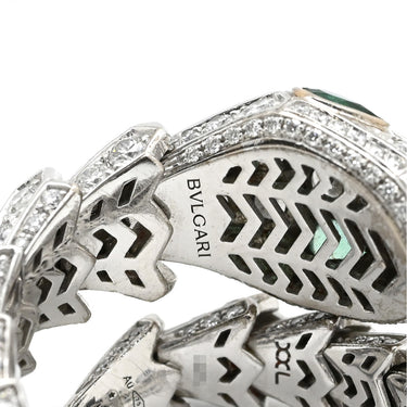 ブルガリ BVLGARI セルペンティ ダイヤリング 354699 ホワイトゴールド K18WG エメラルド ダイヤモンド 14041 リング 指輪 BVLGARI 22.5号