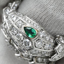 ブルガリ BVLGARI セルペンティ ダイヤリング 354699 ホワイトゴールド K18WG エメラルド ダイヤモンド 14041 リング 指輪 BVLGARI 22.5号