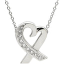ティファニー Tiffany & Co パロマ・ピカソ ラビング ハート ダイヤ ホワイトゴールド K18WG ダイヤモンド ネックレス T&Co. Au750 18K