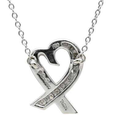 ティファニー Tiffany & Co パロマ・ピカソ ラビング ハート ダイヤ ホワイトゴールド K18WG ダイヤモンド ネックレス T&Co. Au750 18K