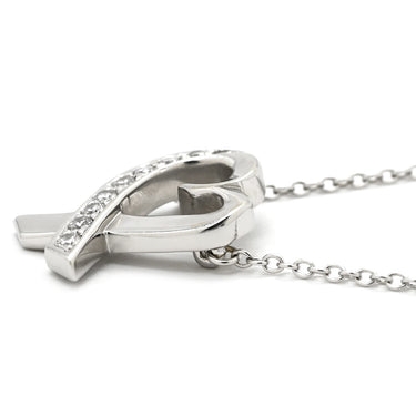ティファニー Tiffany & Co パロマ・ピカソ ラビング ハート ダイヤ ホワイトゴールド K18WG ダイヤモンド ネックレス T&Co. Au750 18K