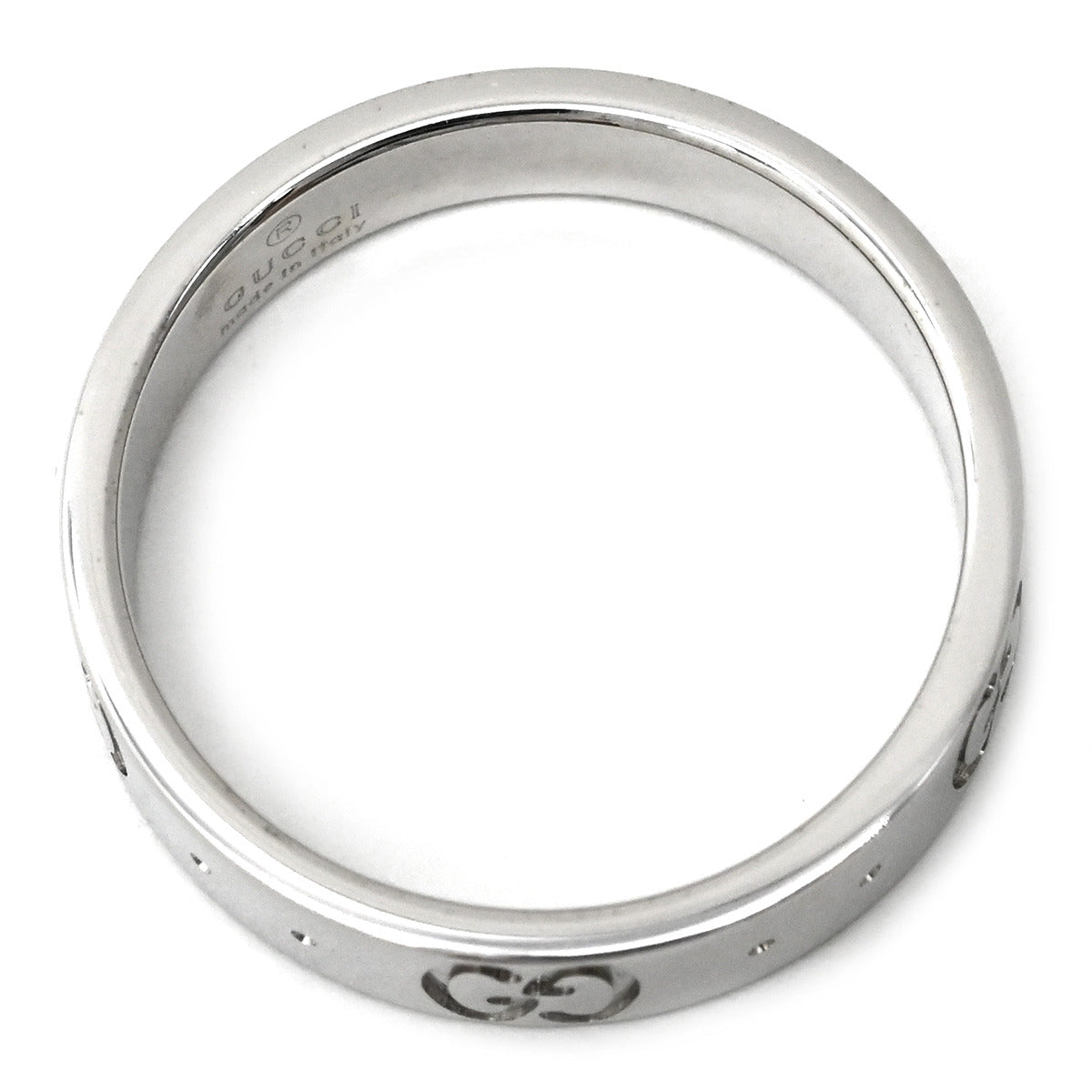 グッチ Gucci アイコン ホワイトゴールド #10 リング 指輪 ICON 18K