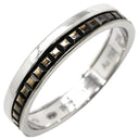 ブシュロン BOUCHERON キャトル ブラック ハーフ ホワイトゴールド×ブラック K18WG ブラックPVD #T56（JP16） リング 指輪 Au750 18K 15.5号