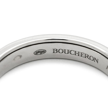 ブシュロン BOUCHERON キャトル ブラック ハーフ ホワイトゴールド×ブラック K18WG ブラックPVD #T56（JP16） リング 指輪 Au750 18K 15.5号