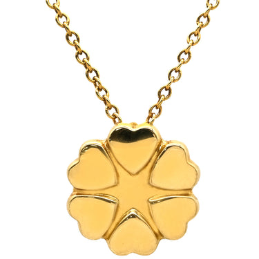ティファニー Tiffany & Co クラウン オブ ハート イエローゴールド K18YG ネックレス T&Co. パロマピカソ 750 18K 四葉 クローバー