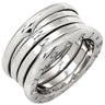 ブルガリ Bvlgari ビーゼロワン B-zero1 3バンドリング ホワイトゴールド K18WG #49(JP9) リング 指輪 BVLGARI 750 18金 8.5号